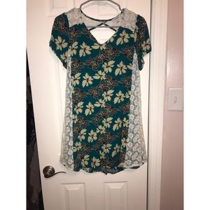 Blue floral summer dress